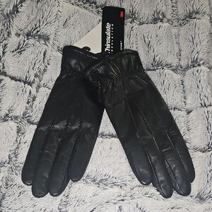 3M Thinsulate Black Soft Leather Winter Gloves 40 Gram Insulated Sz Large G25